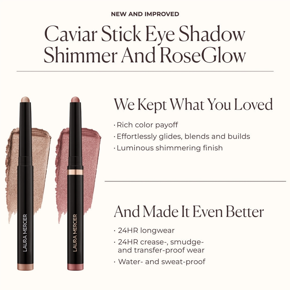 laura mercier RoseGlow Caviar Stick Eye Shadow in Forbidden Rose, 1.64g/… - Picture 7 of 9